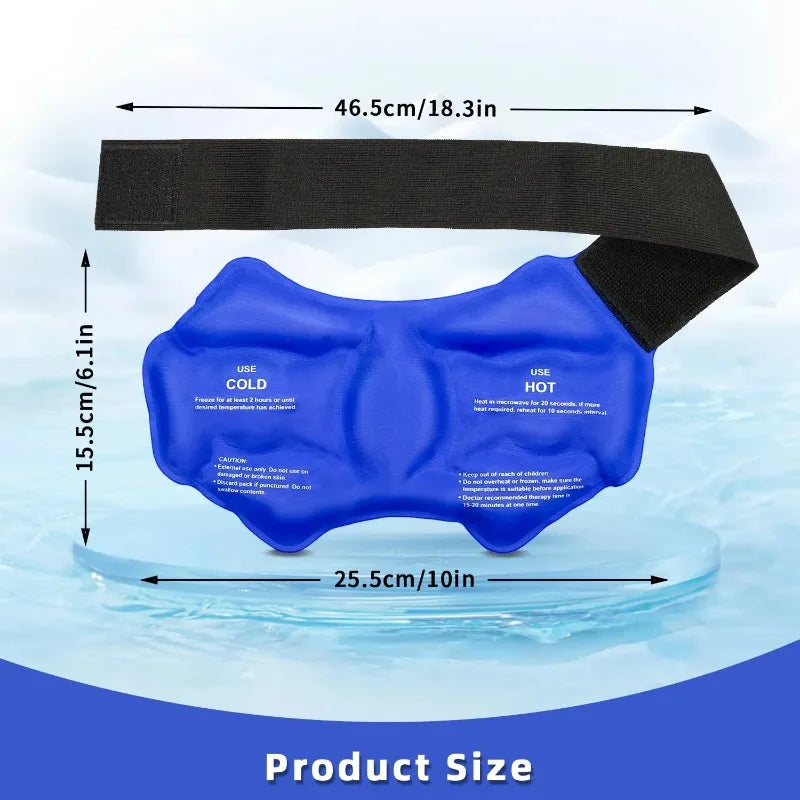 Reusable Gel Cold & Hot Ankle Ice Pack Wrap – Adjustable Brace for Injuries, Sprains & Pain Relief