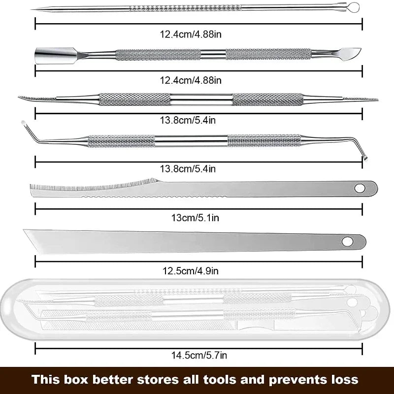 Premium Foot Care Kit 8Pcs Callus Remover File Dead Skin Shaver Cuticle Pusher Pedicure Tool for Hard Tough Skin Beauty Health