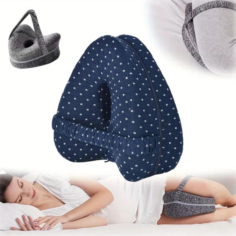 Memory Foam Leg & Knee Support Pillow – Orthopedic Side Sleeper Pillow for Sciatica, Back & Hip Relief