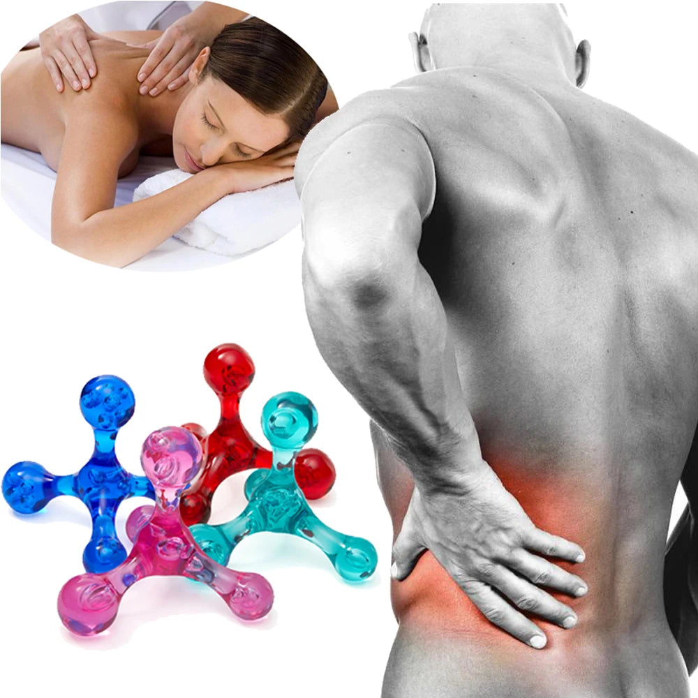 4-Legged Handheld Acupressure Self Massager – Deep Tissue Back Trigger Point Pressure Tool