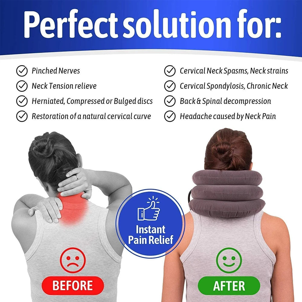 Inflatable Cervical Traction Device – Neck Decompression Stretcher