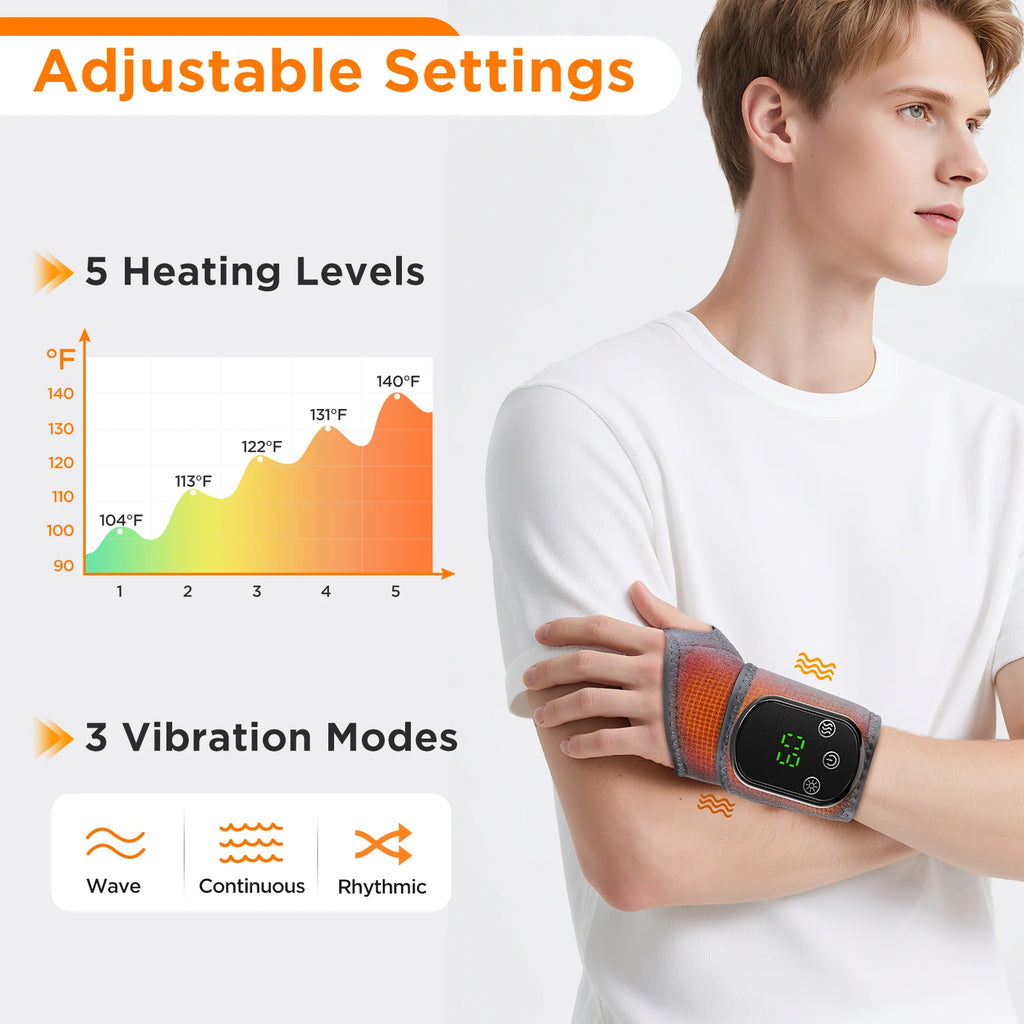 Electric Foot & Hand Massager – Vibrating & Heating Ankle & Wrist Joint Portable Relaxation Device