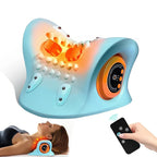 EMS Neck Cervical Massager With Heat, Portable Low-Frequency Pulse Neck Spine Traction Relaxer Massage Pillow With Remote