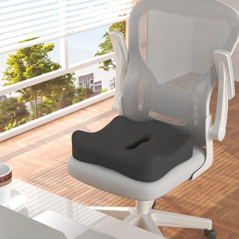 HEALTENCE 3-Zone Memory Foam Lumbar Cushion – Ergonomic Posture Support