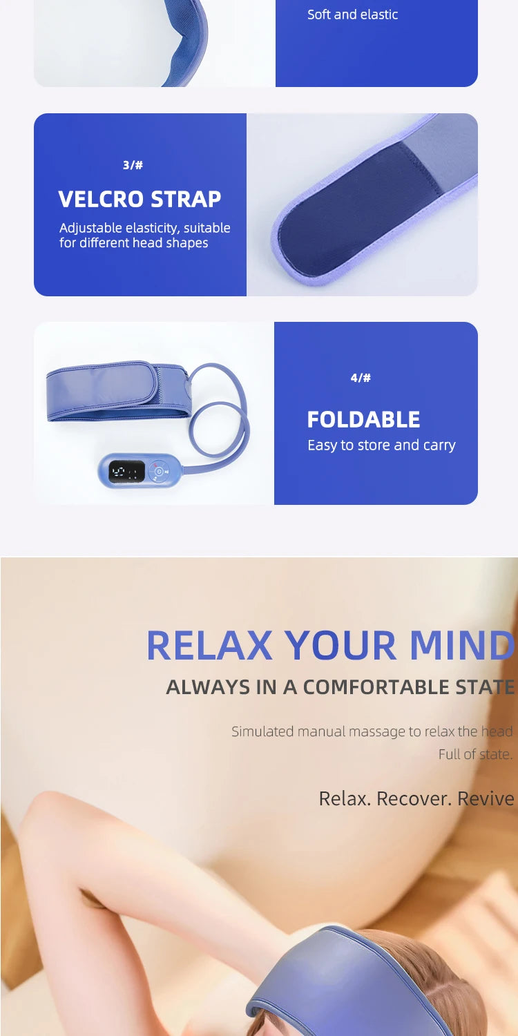 Electric Sleep Aid Air Compression Head Massager