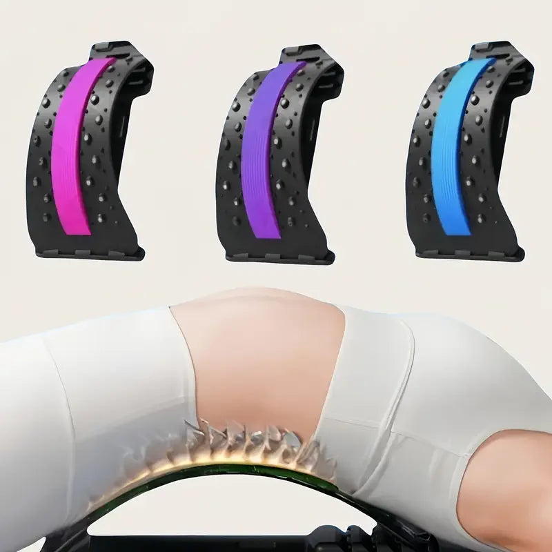 3-Level Adjustable Back Stretcher – Lumbar Cracker Board & Spine Decompression Device for Lower Back Pain
