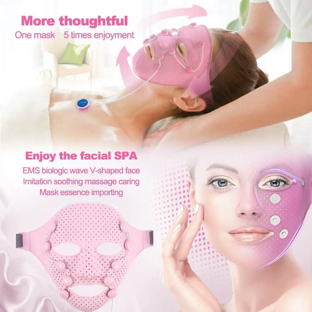 Electric Magnet Facial SPA Massager – Anti-Wrinkle 3D Silicone Face Mask Beauty Device