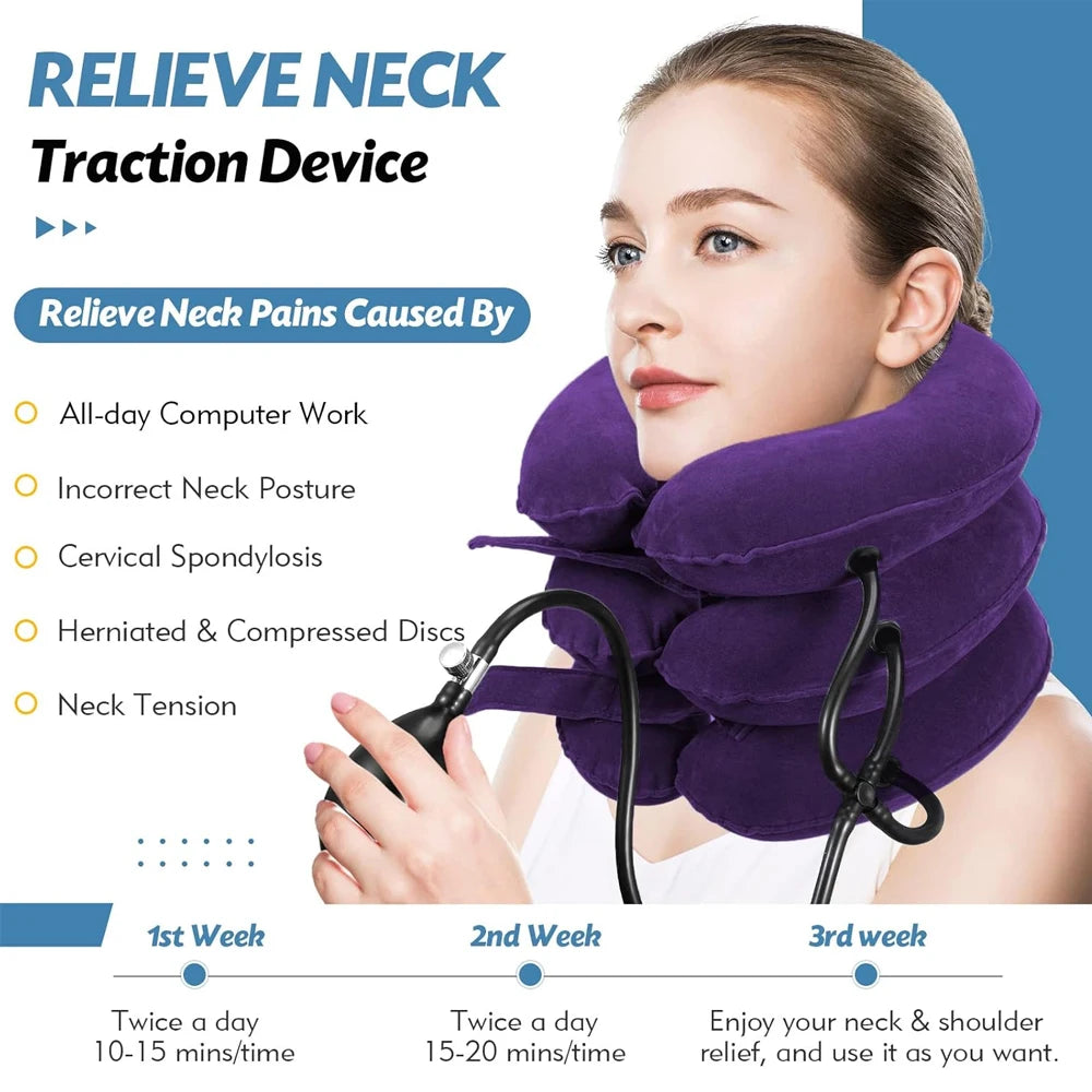Inflatable Cervical Traction Device – Neck Decompression Stretcher