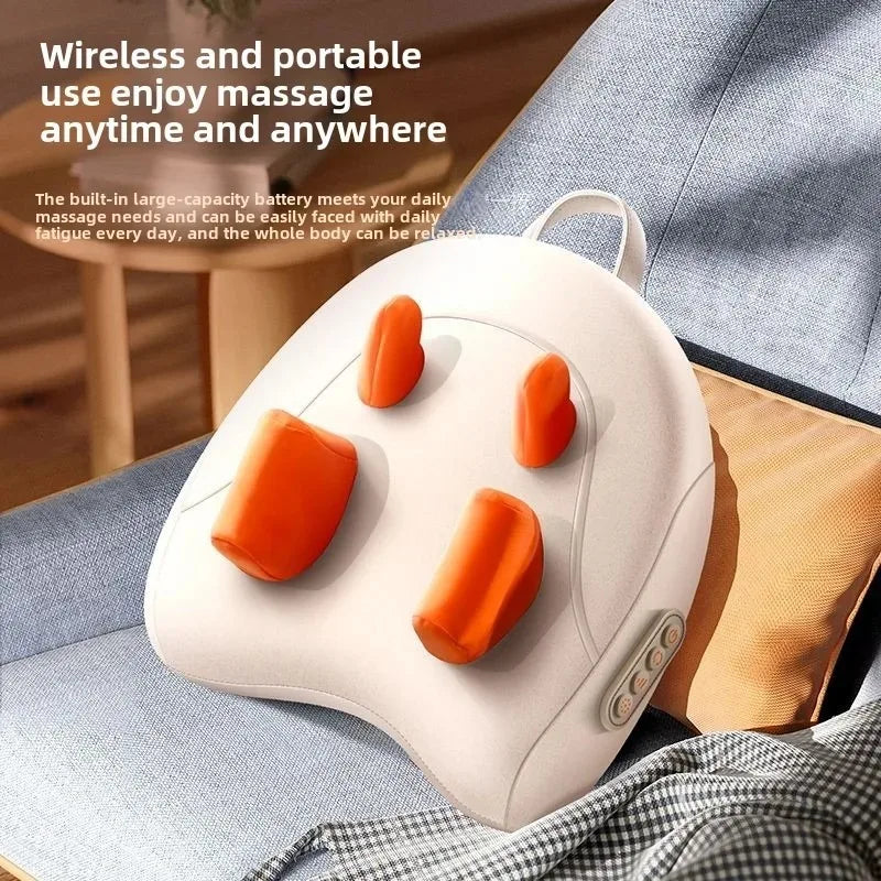 JAIYORL Wireless Electric Shiatsu Massage Pillow – Heating Kneading Massager for Neck, Waist & Legs