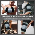 Knee Ice Pack Wrap for Injuries – Self-Absorbing Hot & Cold Compress Physiotherapy Knee Pad for Sports