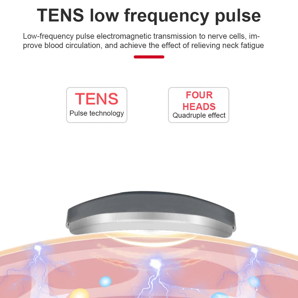HEALTENCE Neck & Shoulder Pulse Massager – 6 Modes & 9 Levels