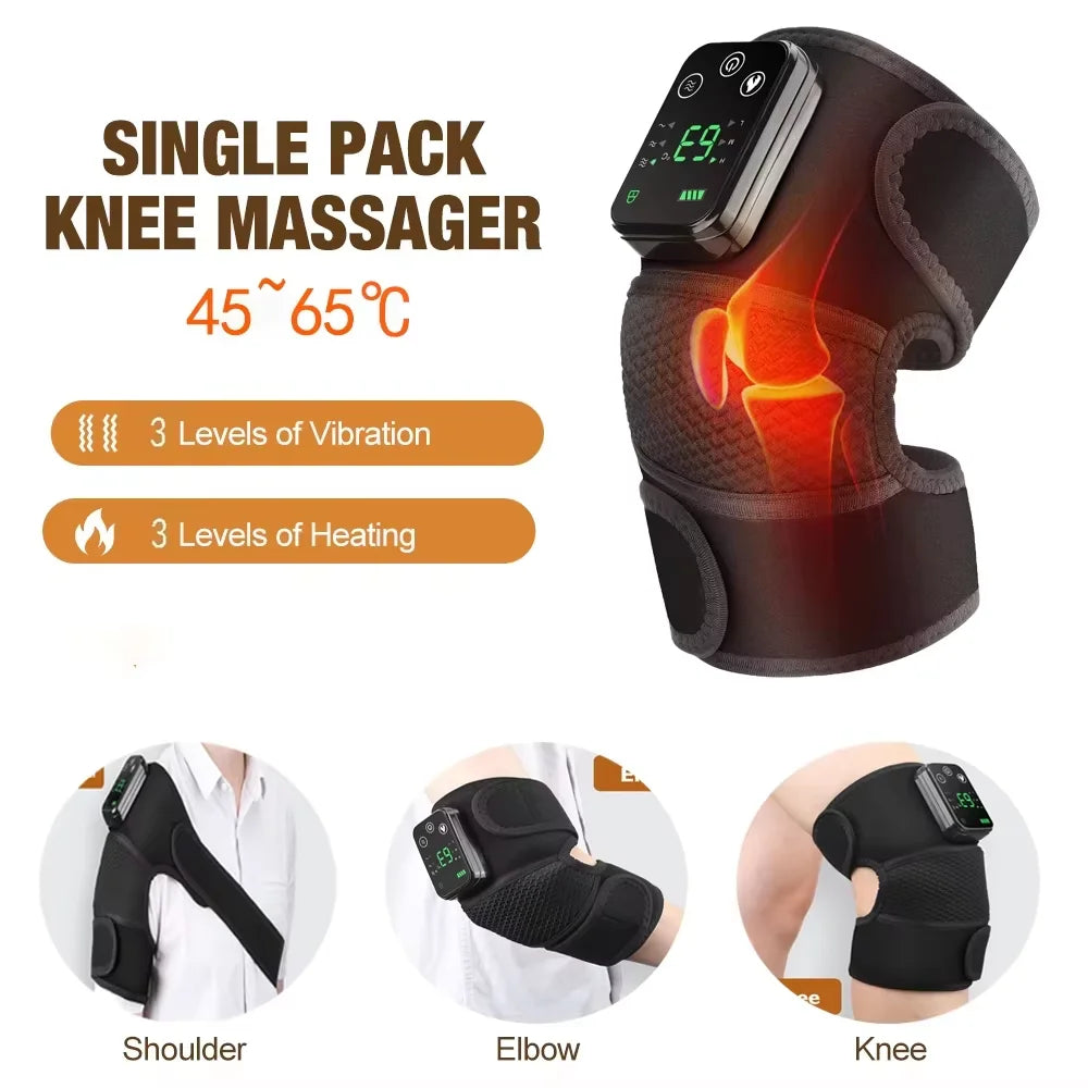 Electric Knee Pad Massager – Fast Heating Vibration with 5000mAh Battery for Knee, Shoulder & Elbow Joint Relief