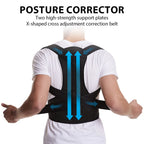 Back Brace Posture Corrector – Adjustable Lumbar Support Belt & Shoulder Posture Support for Scoliosis