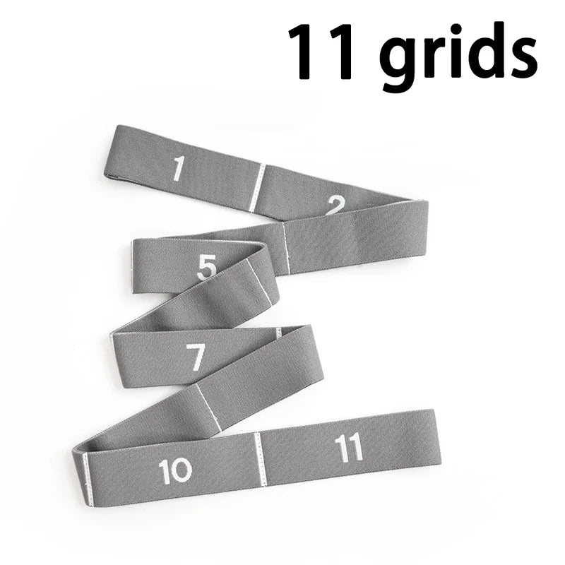 Multi Stage Yoga Stretch Band Latin Dance Stretch Band Correct Posture 11 Grid Elastic Band Digital Band Pose Band