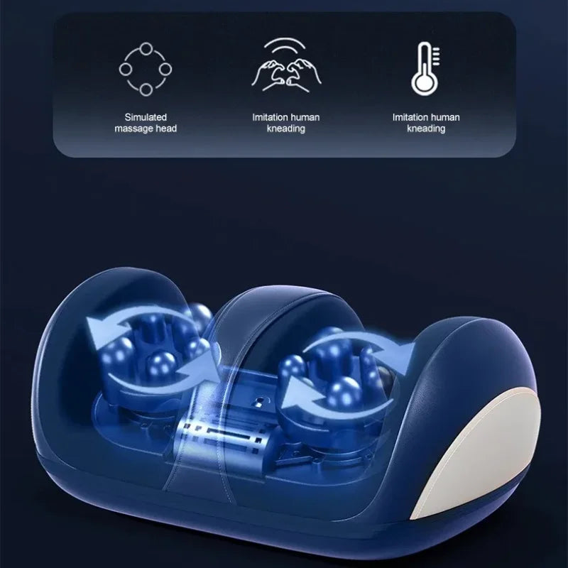 Extra Large Electric Foot Massager – Hot Compress Shiatsu Kneading Calf Roller for Deep Muscle Relaxation