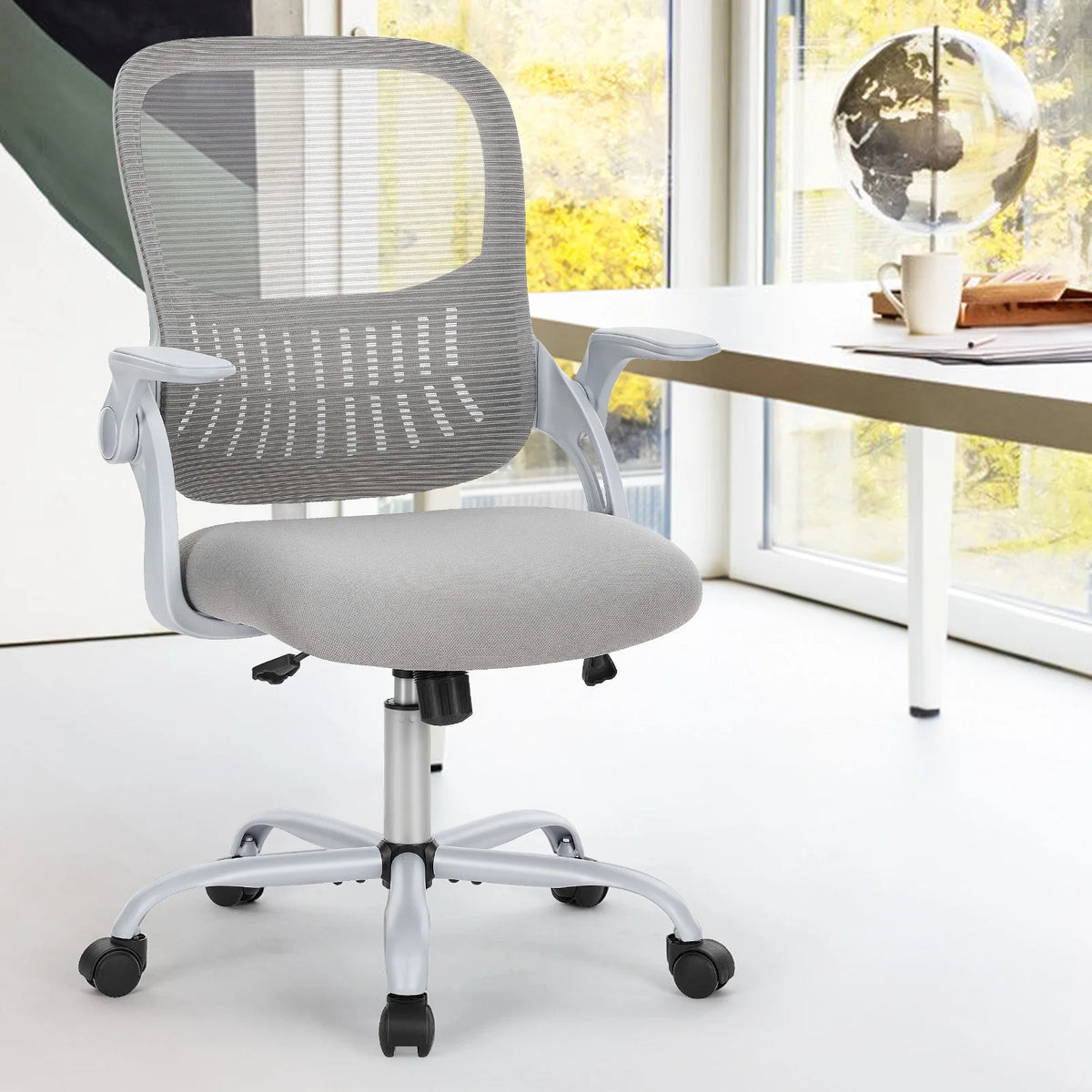 JHK Ergonomic Mesh Office Chair – Adjustable Height Rolling Swivel Gaming Chair with Wheels for Home & Work