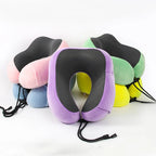 HEALTENCE Memory Foam Neck Pillow – U-Shaped Travel Support