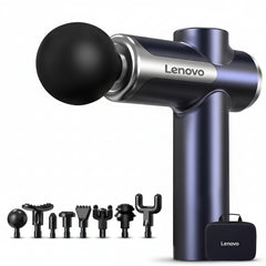 Lenovo Fascia Massage Gun – Deep Muscle Soreness Relief with LED Touch Screen & 8 Massage Heads