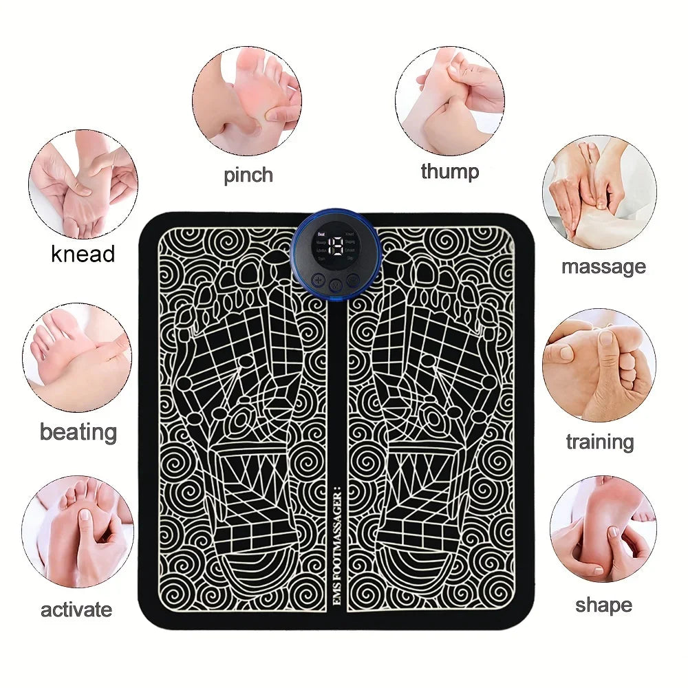 Electric USB Foot Massage Mat – 8 Modes 19 Levels Acupoint Massage for Blood Circulation & Relaxation