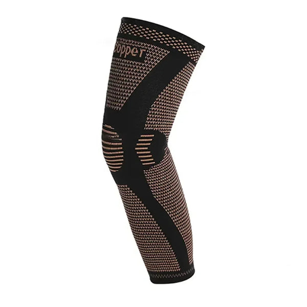Copper-Infused Full Leg Compression Sleeve – Knee & Calf Support for Sports & Recovery