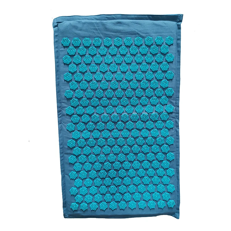 Nature Linen Coconut Palm Acupressure Yoga Mat – Lotus Spike Mat with Bag & Pillow Cushion (74x44cm)