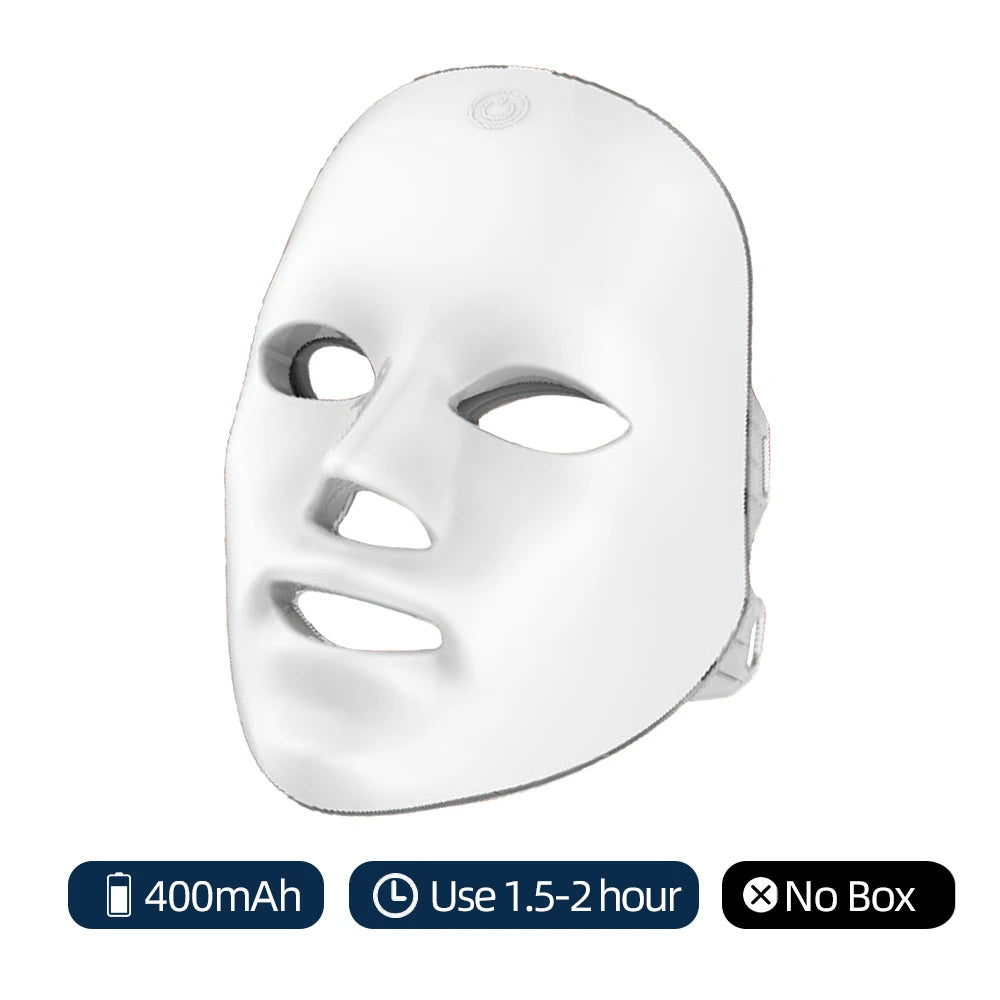 Rechargeable 7-Color LED Photon Facial Mask – Skin Rejuvenation, Lifting & Whitening Beauty Mask