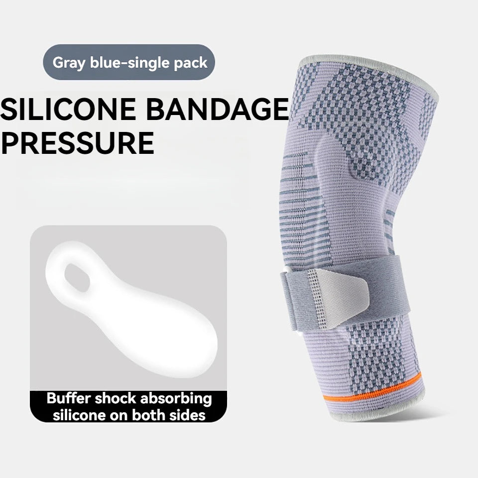 1Pcs Elbow Pads Silicone Compression Elbow Protection Sports Injuries 3D Knit Adjustable Elbow Support Tennis Basketball Unisex