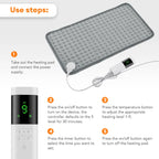 Electric Heating Pad 30x60cm – 9 Heat Levels & 4 Timers