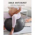 Yoga Balance Ball – Anti-Burst Pilates Exercise Ball for Home Fitness, Pregnant Women & Rehabilitation (55/65/75/85cm)