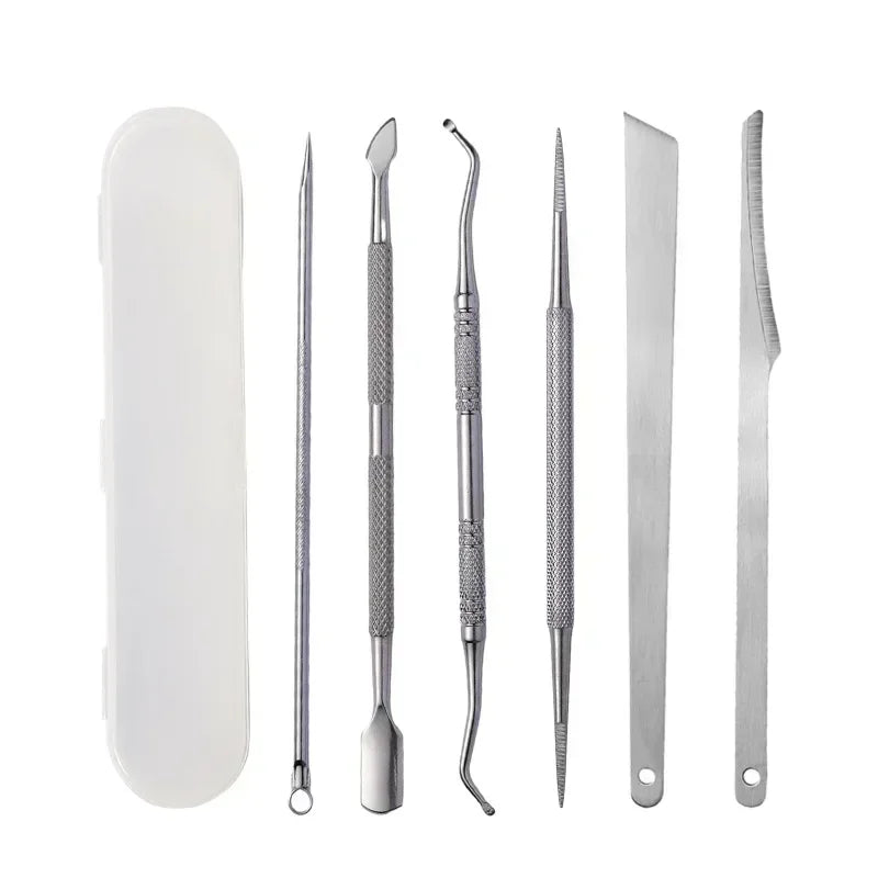 Premium 8-Piece Foot Care Kit – Callus Remover File, Dead Skin Shaver, Cuticle Pusher & Pedicure Tools