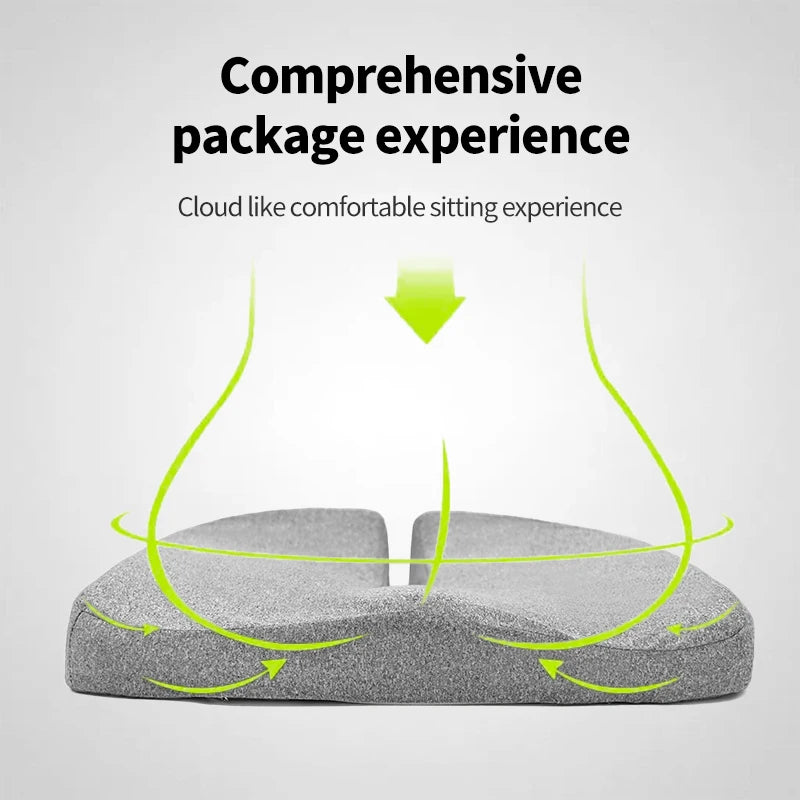 Orthopedic Memory Foam Coccyx Seat Cushion – Sciatica & Tailbone Support