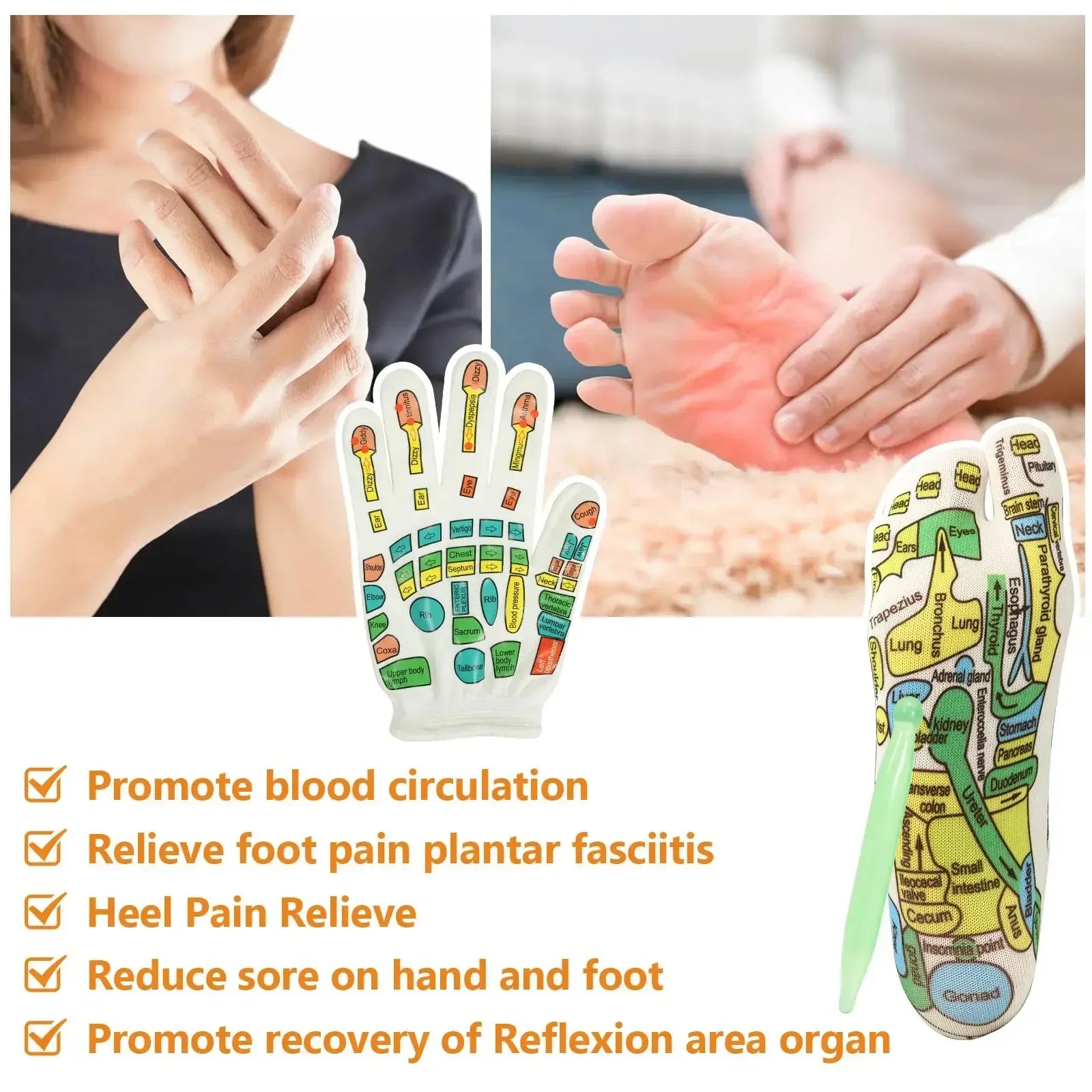 Reflexology Socks & Gloves – Acupressure Foot & Hand Relief