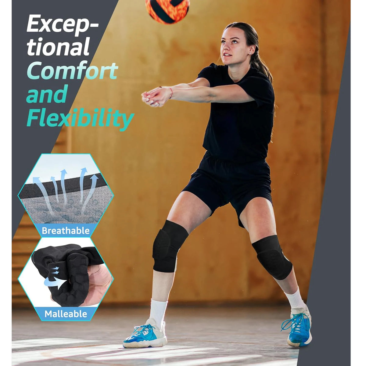 Honeycomb Compression Knee Pads – Shock-Absorbing Sports Sleeve for Basketball & Volleyball