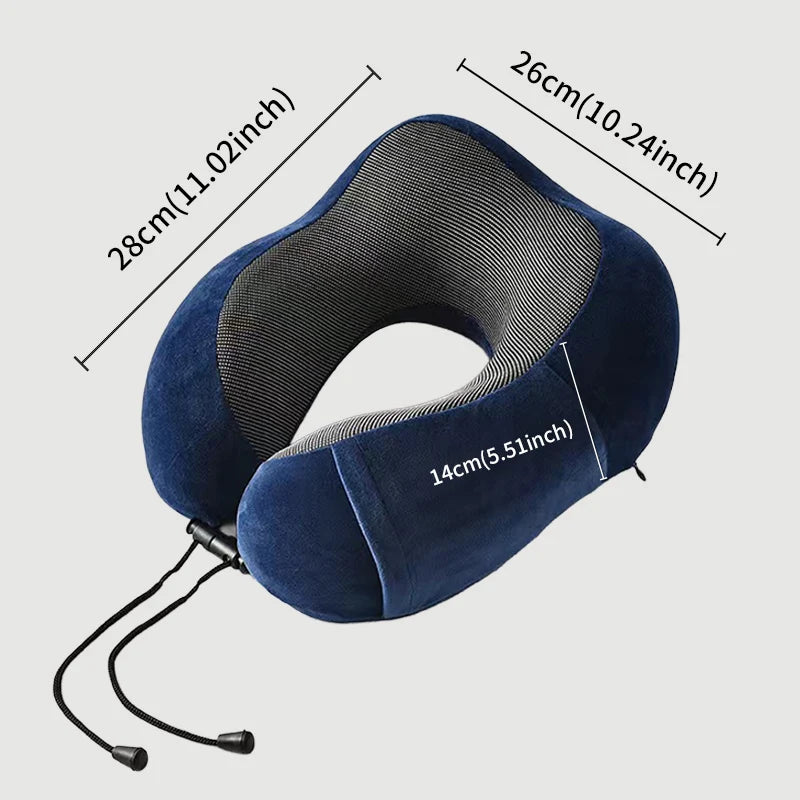 HEALTENCE Memory Foam Neck Pillow – U-Shaped Travel Support