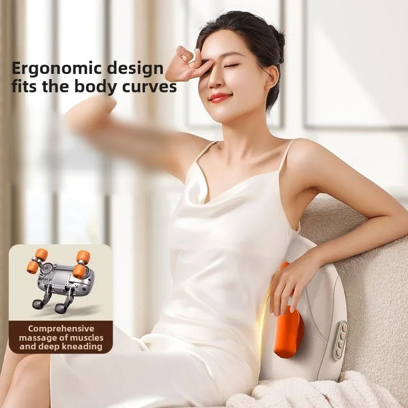 JAIYORL Wireless Electric Shiatsu Massage Pillow – Heating Kneading Massager for Neck, Waist & Legs