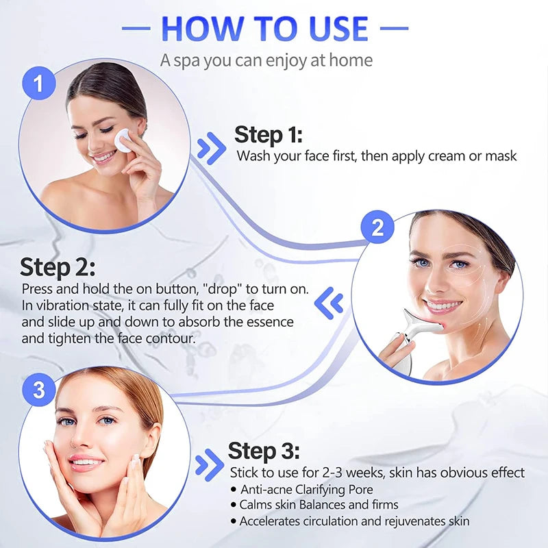 7-Color EMS Neck & Face Lifting Massager – LED Photon Therapy for Skin Tightening & Double Chin Removal