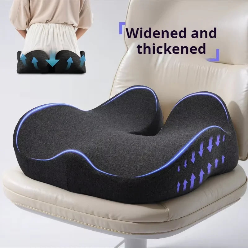 Thickened Memory Foam Seat Cushion – Heavy-Duty Chair Pad for Lower Back Relief