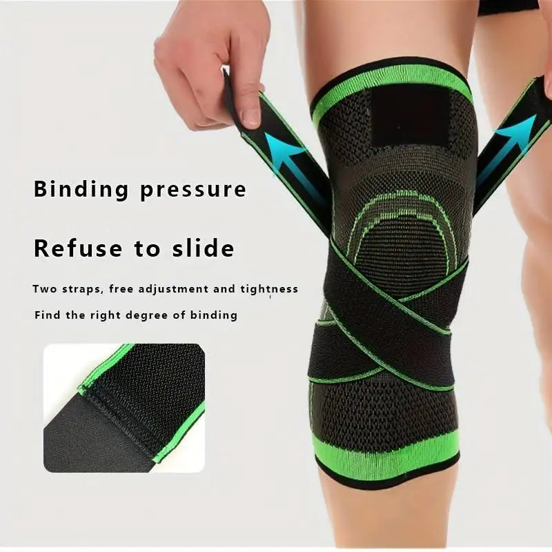 High-Elastic Compression Knee Brace – Adjustable Strap Joint Support for Weightlifting & Fitness