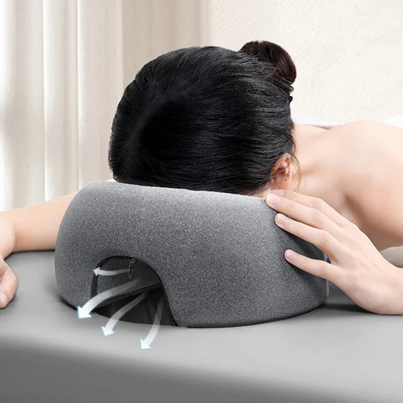 Memory Foam Face Down Prone Pillow – Ergonomic Headrest for Massage & Salon