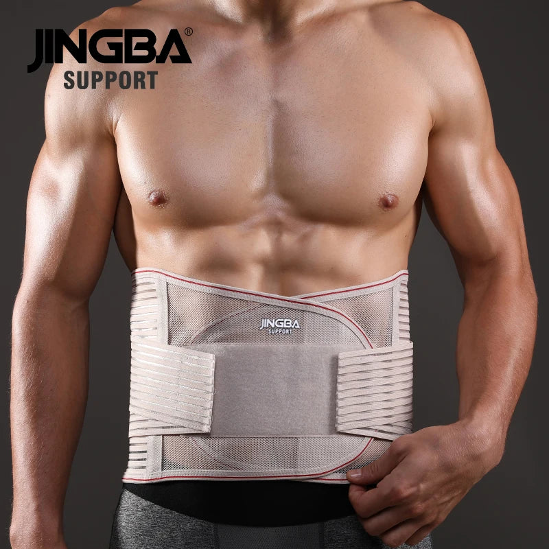 JINGBA Orthopedic Corset Back Support Belt – Men’s Lumbar Brace for Spine Protection & Lower Back Pain Relief