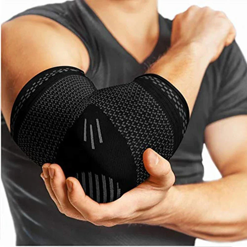 Elastic Compression Elbow Brace Sleeve – Breathable Joint Support for Tendonitis & Tennis Elbow