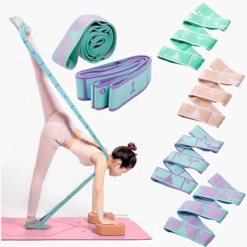 Yoga Stretching Belt – Elastic Dance Resistance Band & Pull Strap for Home Pilates, Fitness & Sport