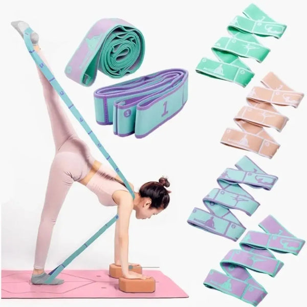 Yoga Stretching Belt – Elastic Dance Resistance Band & Pull Strap for Home Pilates, Fitness & Sport