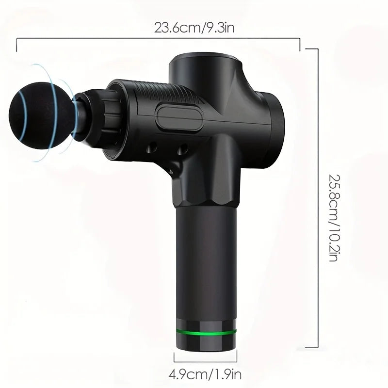 30-Level Fascia Massage Gun – Deep Muscle Relaxation Body & Neck Massager with Noise Reduction