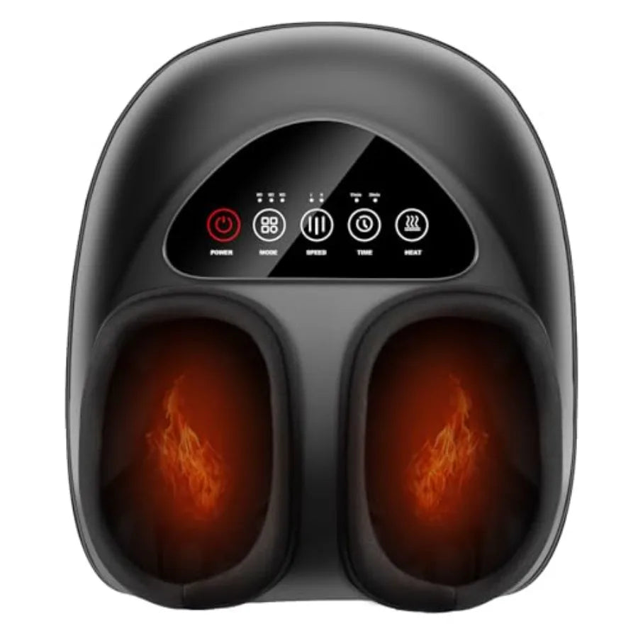 Electric Shiatsu Foot Massager with Heat – Deep Kneading & Air Compression for Foot Wellness (Fits Size 13)