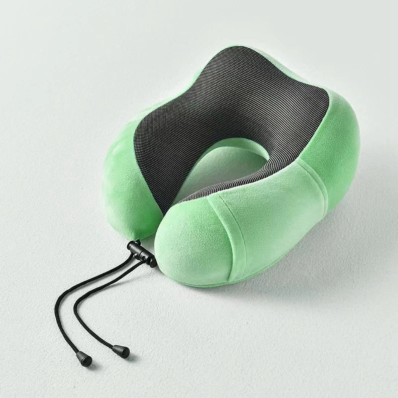 HEALTENCE Memory Foam Neck Pillow – U-Shaped Travel Support