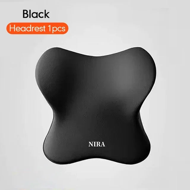 HEALTENCE Memory Foam Car Neck & Lumbar Support Set