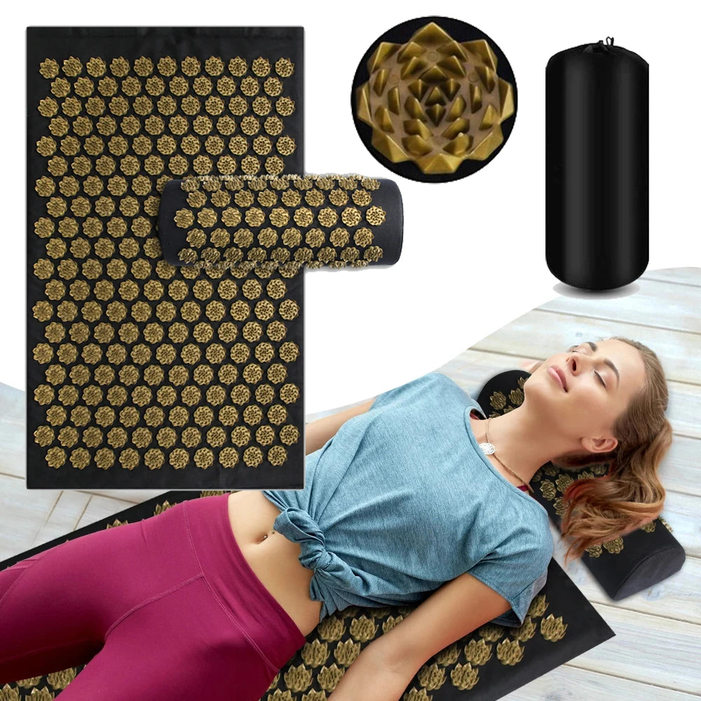 Acupressure Yoga Mat – Kuznetsov’s Applicator Spike Cushion for Body, Neck, Foot & Pilates Massage