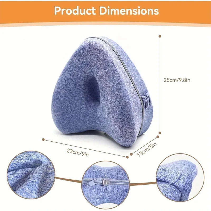 Memory Foam Leg & Knee Support Pillow – Orthopedic Side Sleeper Pillow for Sciatica, Back & Hip Relief