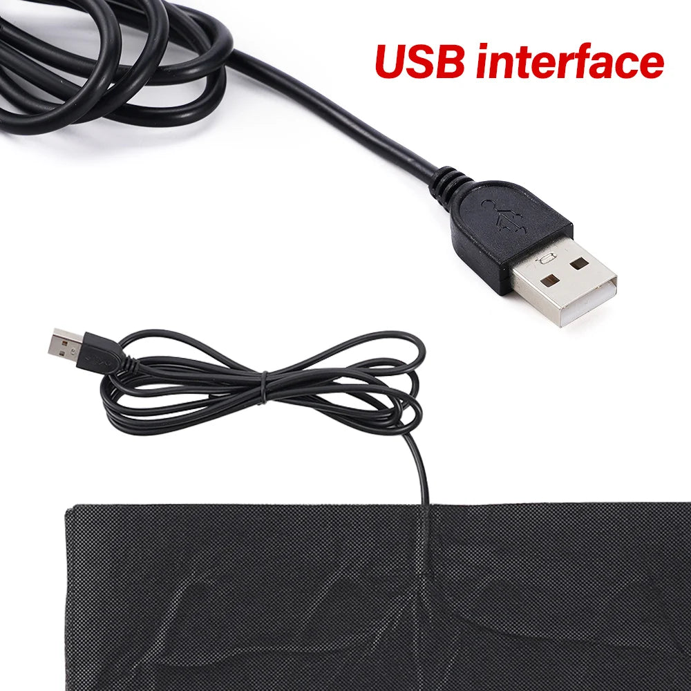 5V USB Carbon Fiber Heating Pad – Fast-Heating Hand Warmer for Mouse Pad, Shoes & Gloves